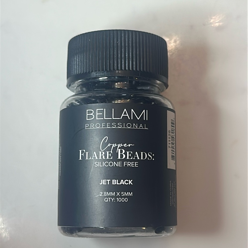 Bellami Professional Copper Flare Beads: Silicone Free
Jet Black 2.8MM x 5 MM
